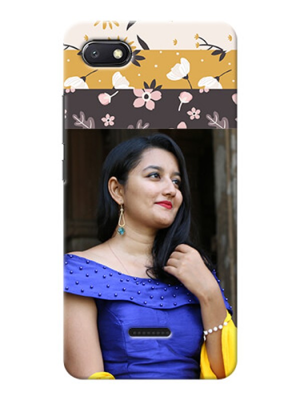 Custom Redmi 6A mobile cases online: Stylish Floral Design
