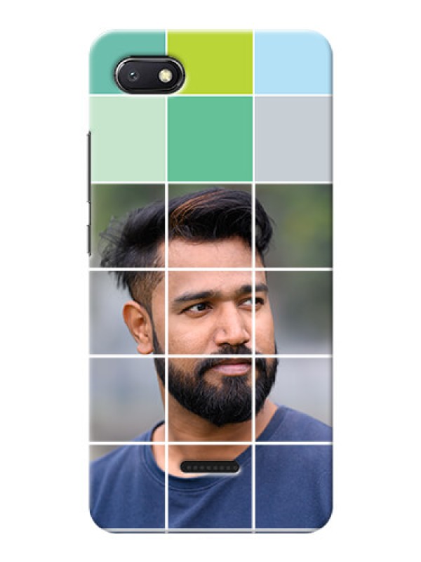 Custom Redmi 6A personalised phone covers with white box pattern 