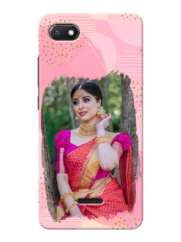 Custom Redmi 6A Phone Covers for Girls: Gold Glitter Splash Design