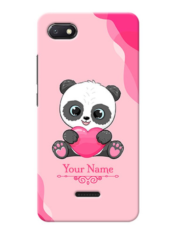 Custom Redmi 6A Mobile Back Covers: Cute Panda Design