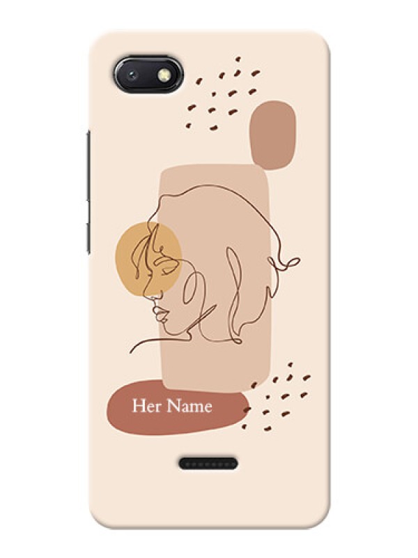 Custom Redmi 6A Custom Phone Covers: Calm Woman line art Design