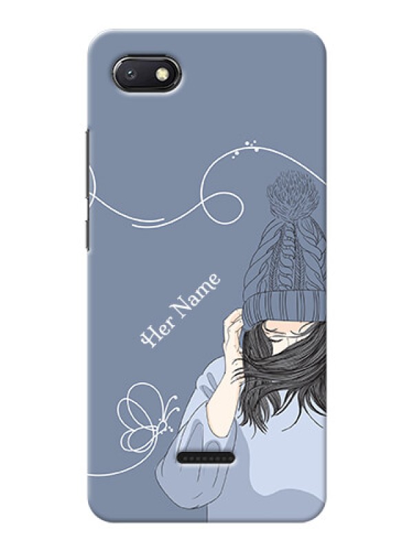 Custom Redmi 6A Custom Mobile Case with Girl in winter outfit Design