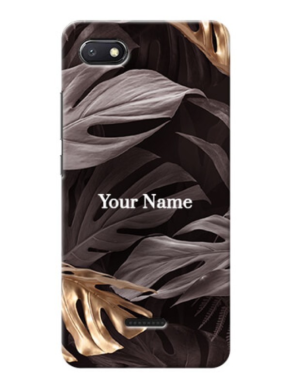 Custom Redmi 6A Mobile Back Covers: Wild Leaves digital paint Design