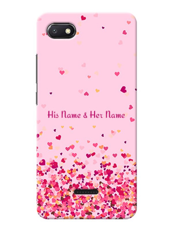 Custom Redmi 6A Phone Back Covers: Floating Hearts Design