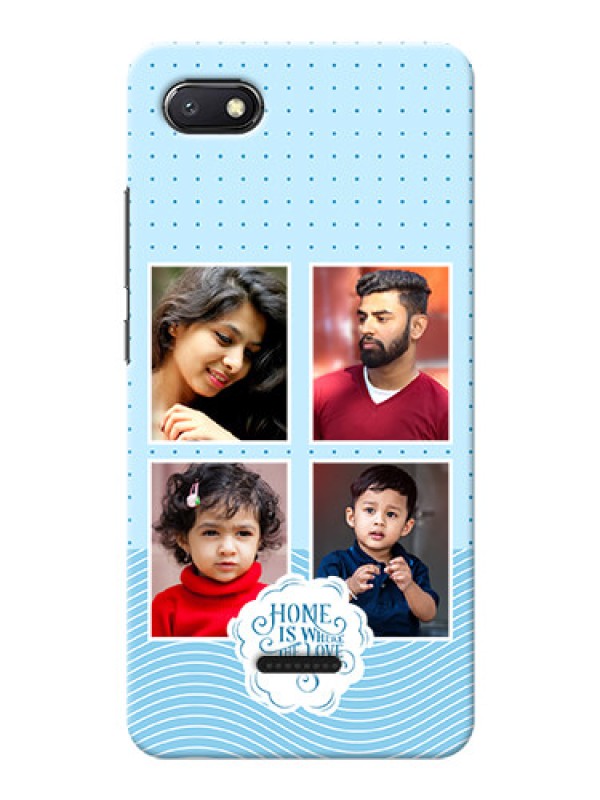 Custom Redmi 6A Custom Phone Covers: Cute love quote with 4 pic upload Design