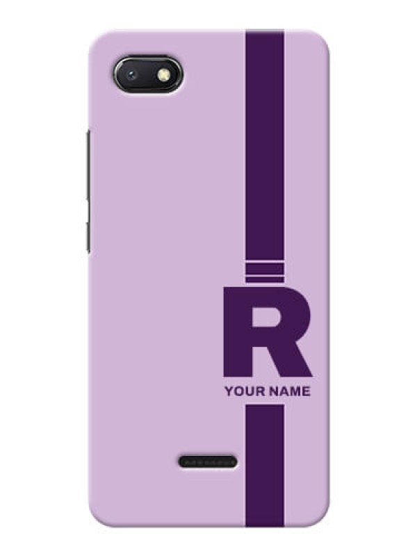 Custom Redmi 6A Custom Phone Covers: Simple dual tone stripe with name Design