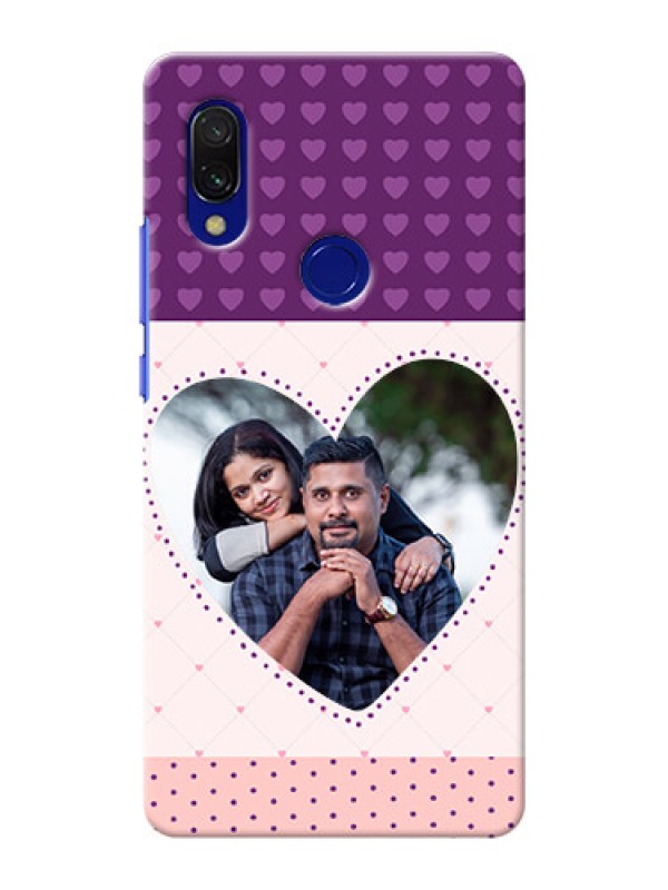 Custom Redmi 7 Mobile Back Covers: Violet Love Dots Design