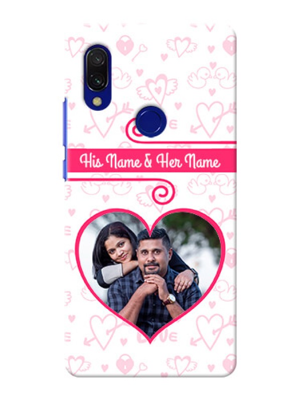 Custom Redmi 7 Personalized Phone Cases: Heart Shape Love Design