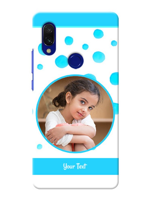 Custom Redmi 7 Custom Phone Covers: Blue Bubbles Pattern Design