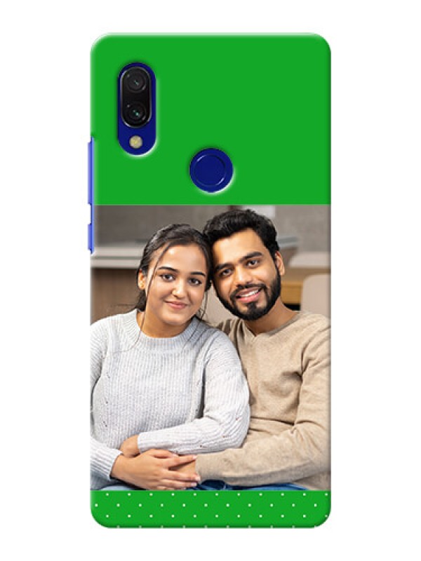 Custom Redmi 7 Personalised mobile covers: Green Pattern Design