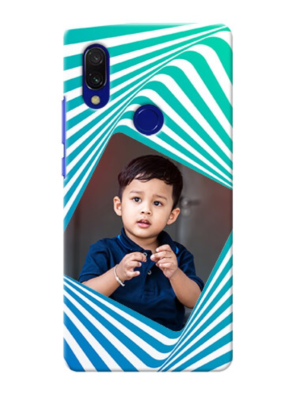Custom Redmi 7 Personalised Mobile Covers: Abstract Spiral Design