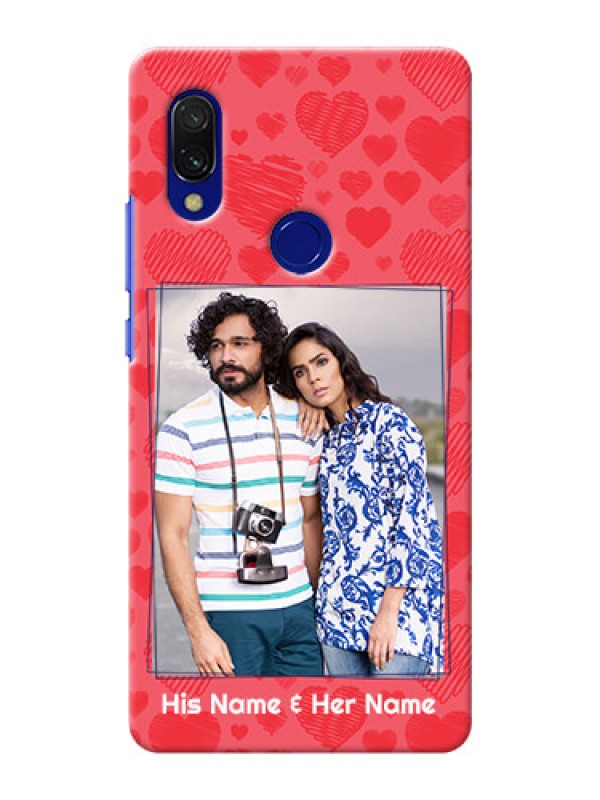 Custom Redmi 7 Mobile Back Covers: with Red Heart Symbols Design