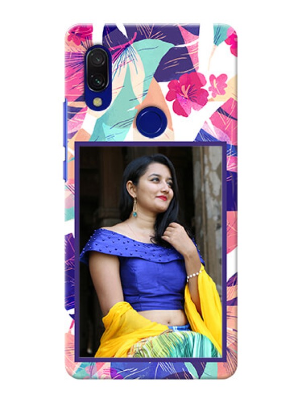 Custom Redmi 7 Personalised Phone Cases: Abstract Floral Design