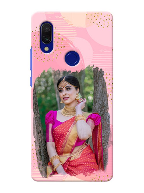 Custom Redmi 7 Phone Covers for Girls: Gold Glitter Splash Design