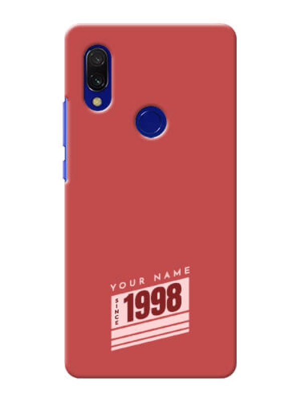 Custom Redmi 7 Phone Back Covers: Red custom year of birth Design