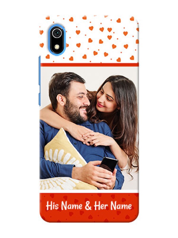Custom Redmi 7A Phone Back Covers: Orange Love Symbol Design