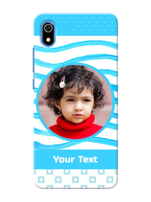 Custom Redmi 7A phone back covers: Simple Blue Case Design
