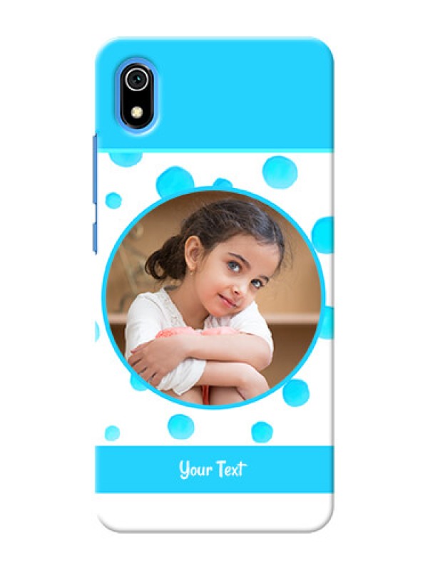 Custom Redmi 7A Custom Phone Covers: Blue Bubbles Pattern Design