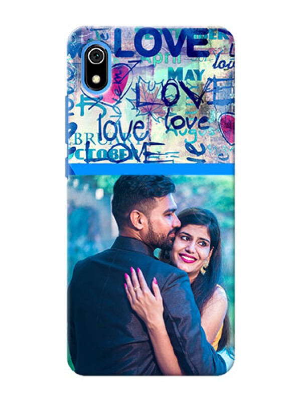 Custom Redmi 7A Mobile Covers Online: Colorful Love Design