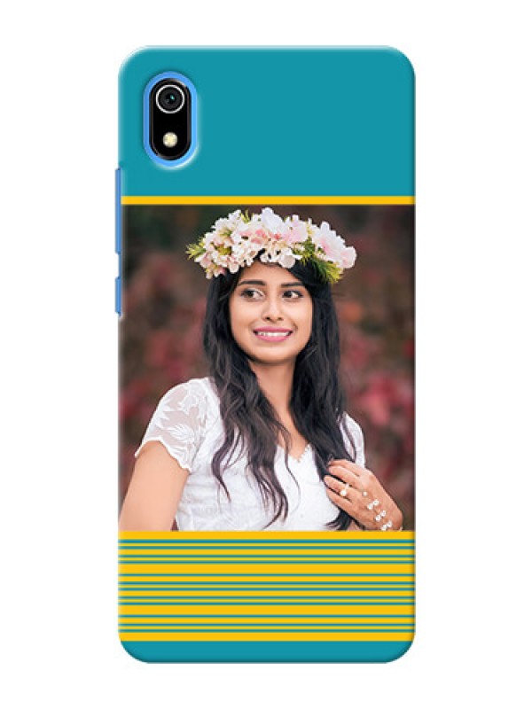 Custom Redmi 7A personalized phone covers: Yellow & Blue Design 