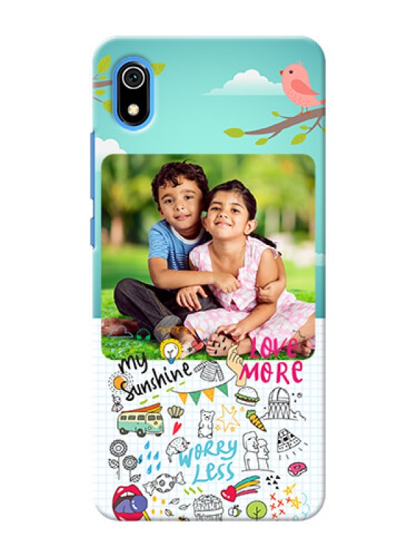Custom Redmi 7A phone cases online: Doodle love Design
