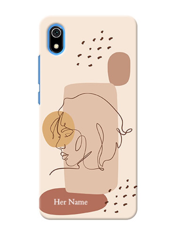 Custom Redmi 7A Custom Phone Covers: Calm Woman line art Design