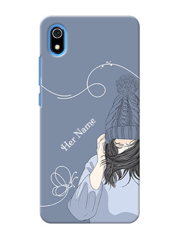 Custom Redmi 7A Custom Mobile Case with Girl in winter outfit Design