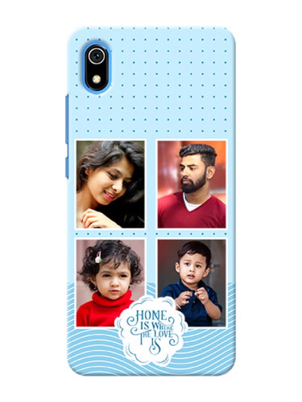 Custom Redmi 7A Custom Phone Covers: Cute love quote with 4 pic upload Design