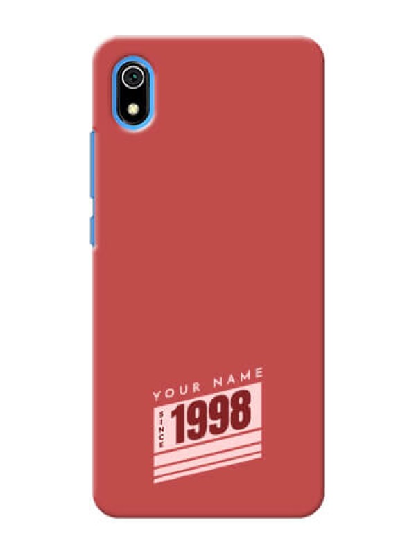 Custom Redmi 7A Phone Back Covers: Red custom year of birth Design