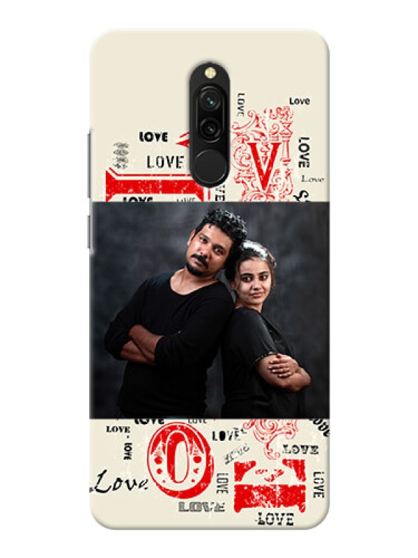Custom Redmi 8 mobile cases online: Trendy Love Design Case