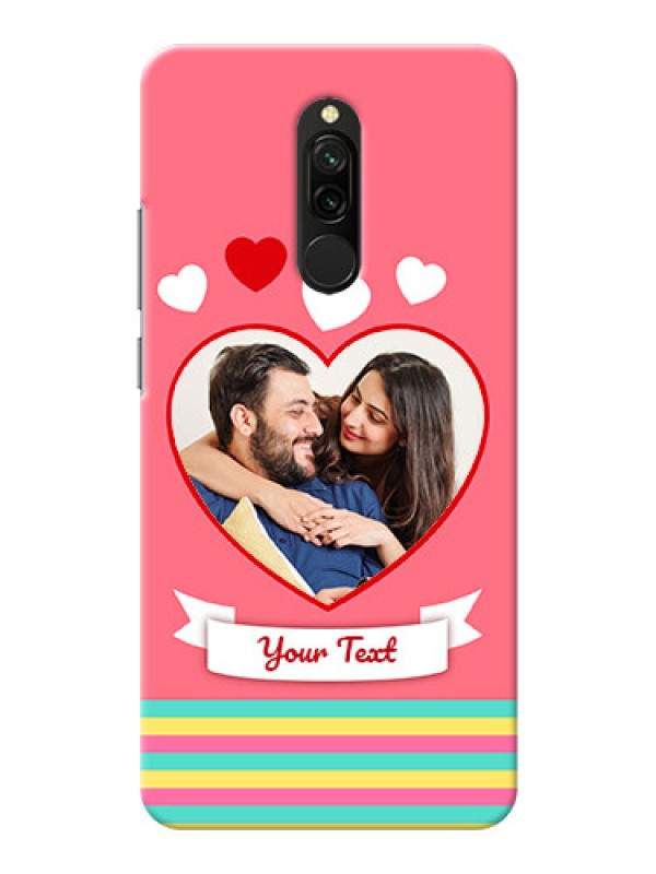 Custom Redmi 8 Personalised mobile covers: Love Doodle Design