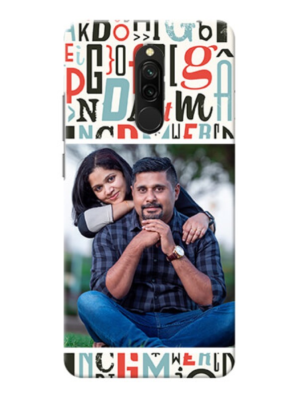 Custom Redmi 8 custom mobile phone covers: Alphabet Design