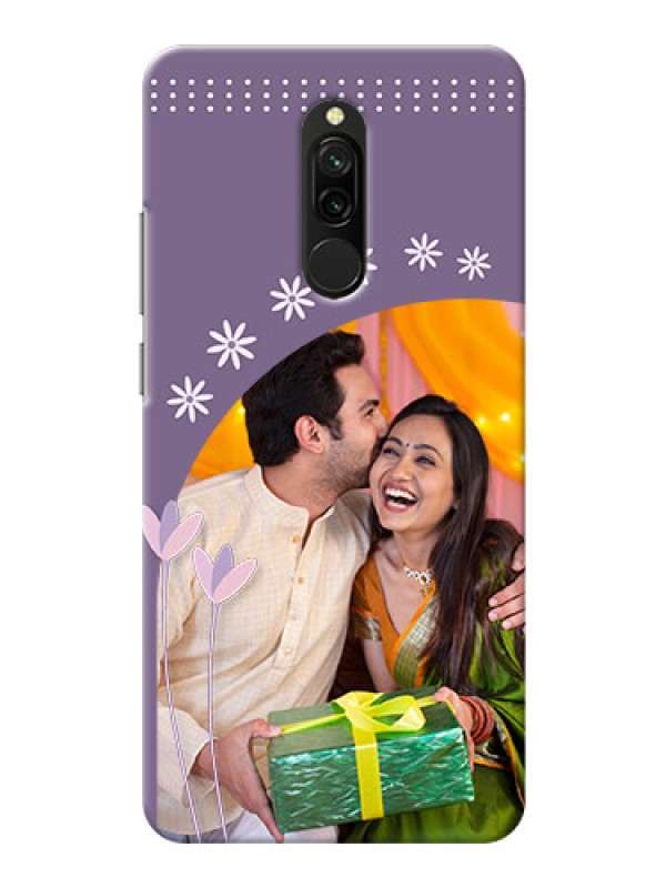 Custom Redmi 8 Phone covers for girls: lavender flowers design 