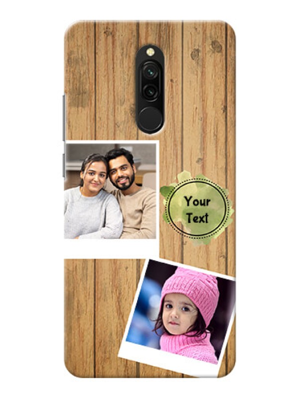 Custom Redmi 8 Custom Mobile Phone Covers: Wooden Texture Design