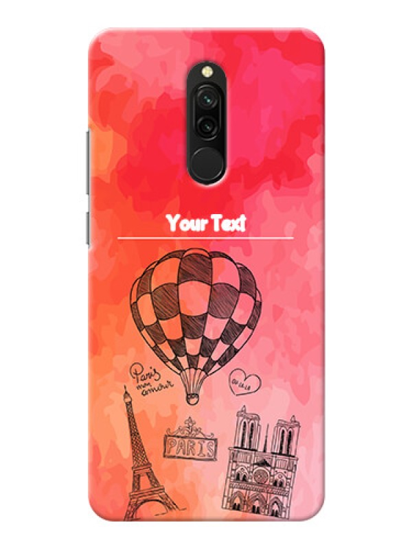Custom Redmi 8 Personalized Mobile Covers: Paris Theme Design