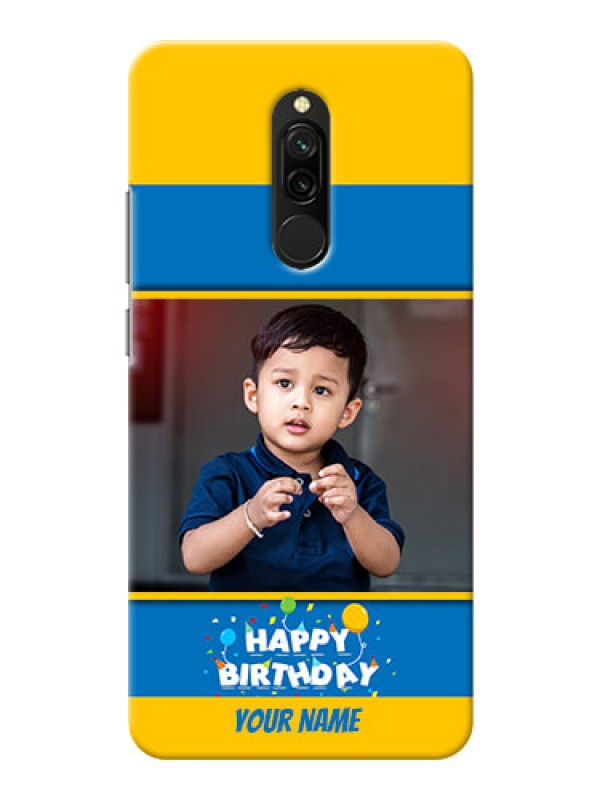 Custom Redmi 8 Mobile Back Covers Online: Birthday Wishes Design