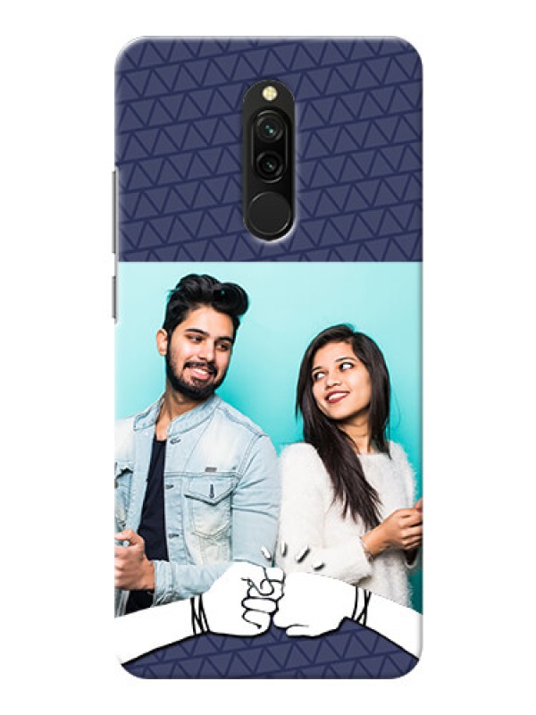 Custom Redmi 8 Mobile Covers Online with Best Friends Design  