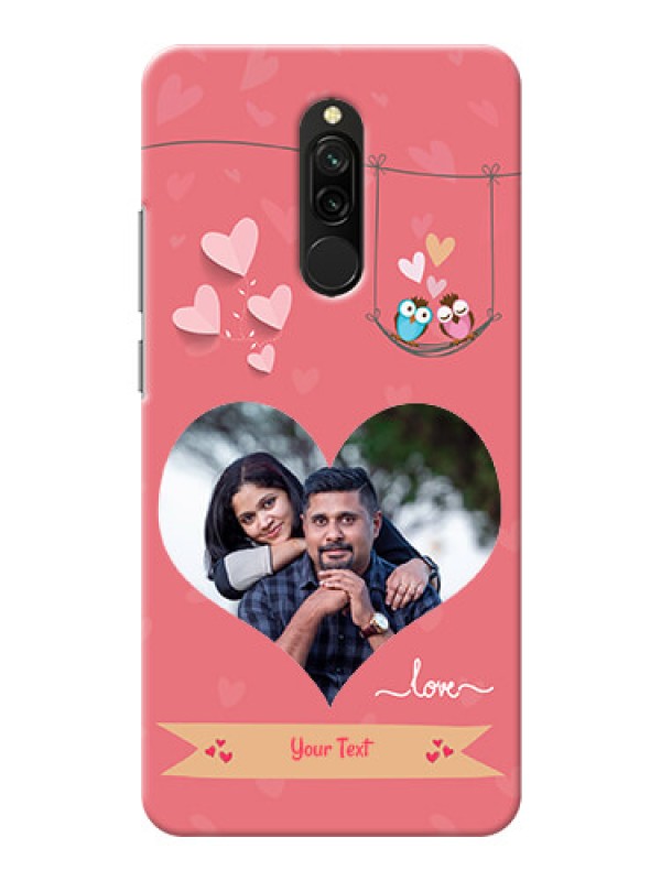 Custom Redmi 8 custom phone covers: Peach Color Love Design 