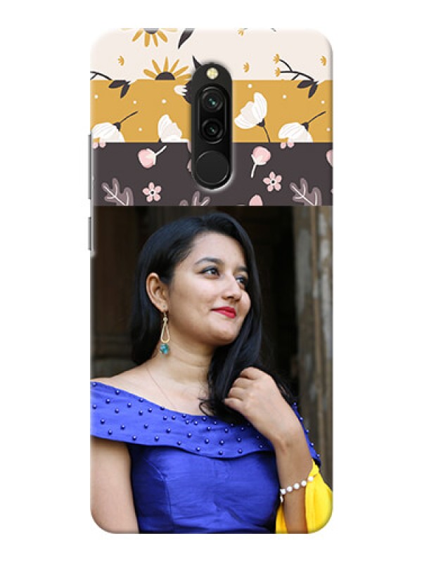 Custom Redmi 8 mobile cases online: Stylish Floral Design