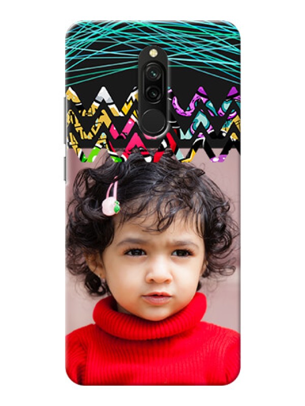 Custom Redmi 8 personalized phone covers: Neon Abstract Design