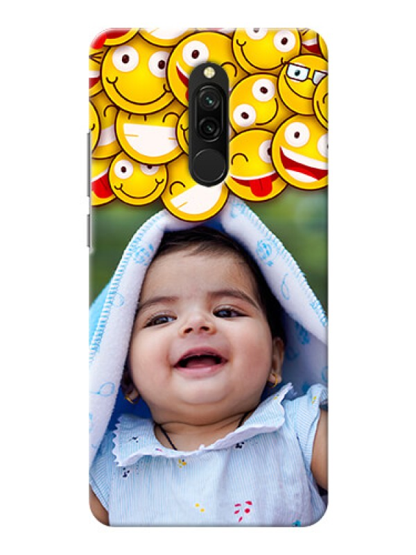 Custom Redmi 8 Custom Phone Cases with Smiley Emoji Design