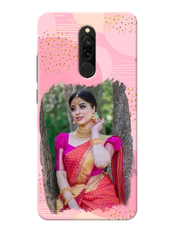 Custom Redmi 8 Phone Covers for Girls: Gold Glitter Splash Design