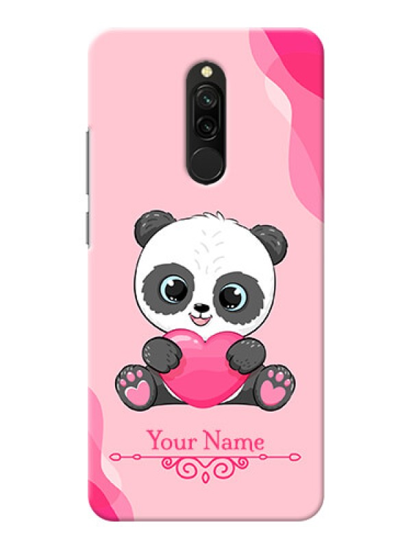 Custom Redmi 8 Mobile Back Covers: Cute Panda Design
