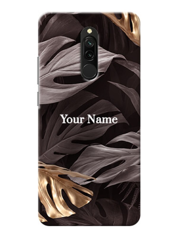Custom Redmi 8 Mobile Back Covers: Wild Leaves digital paint Design