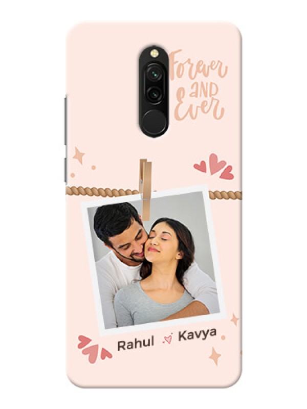 Custom Redmi 8 Phone Back Covers: Forever and ever love Design