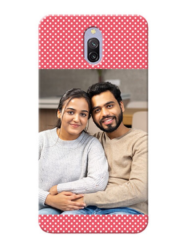 Custom Redmi 8A Dual Custom Mobile Case with White Dotted Design