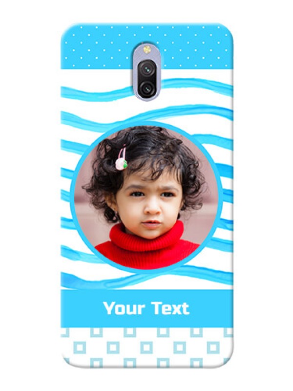 Custom Redmi 8A Dual phone back covers: Simple Blue Case Design