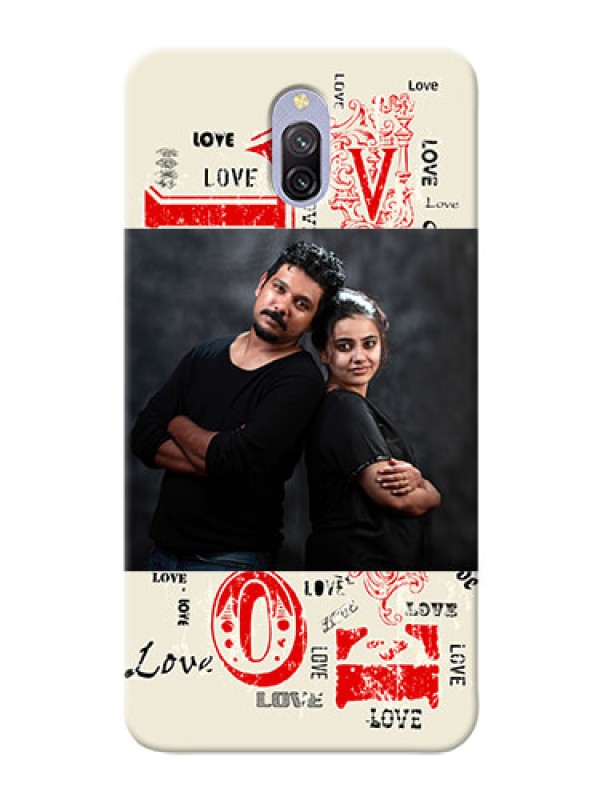 Custom Redmi 8A Dual mobile cases online: Trendy Love Design Case