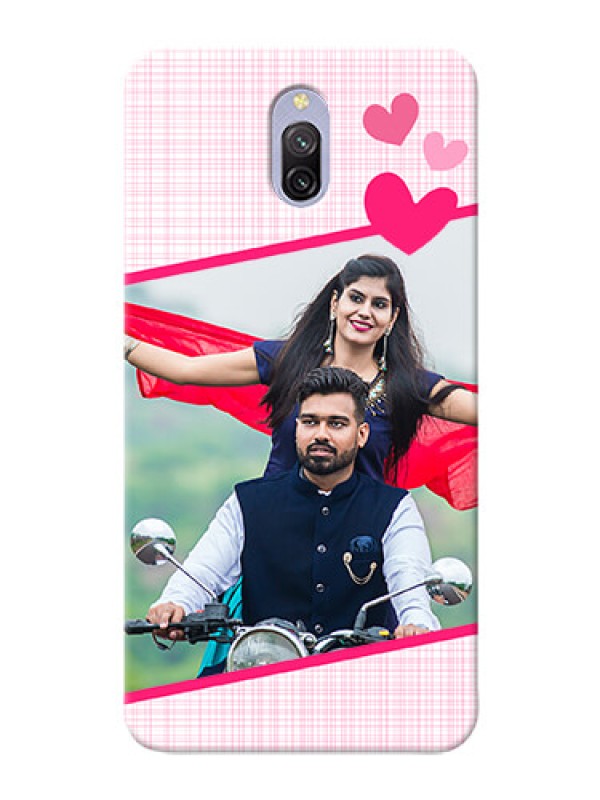 Custom Redmi 8A Dual Personalised Phone Cases: Love Shape Heart Design