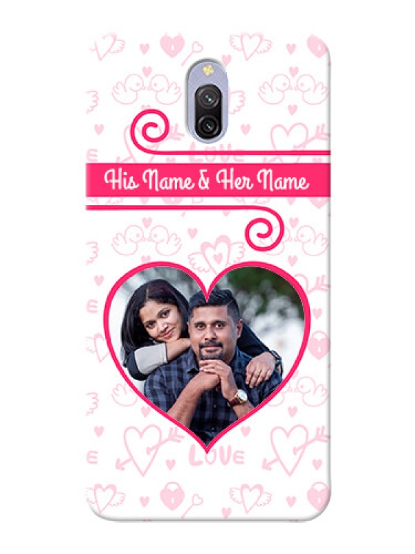 Custom Redmi 8A Dual Personalized Phone Cases: Heart Shape Love Design